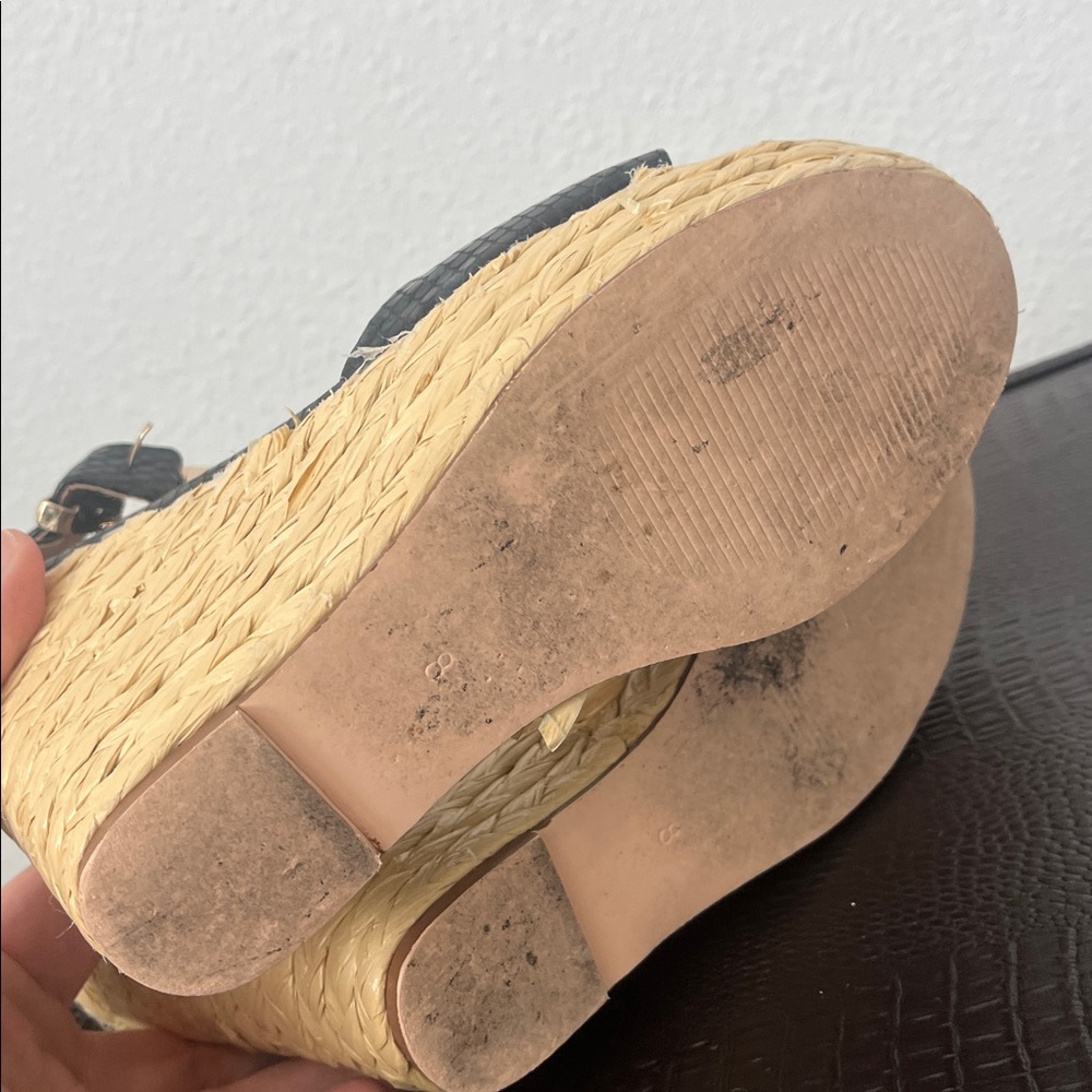 Fashion Nova Black Wedge Sandals - Picture 5 of 5